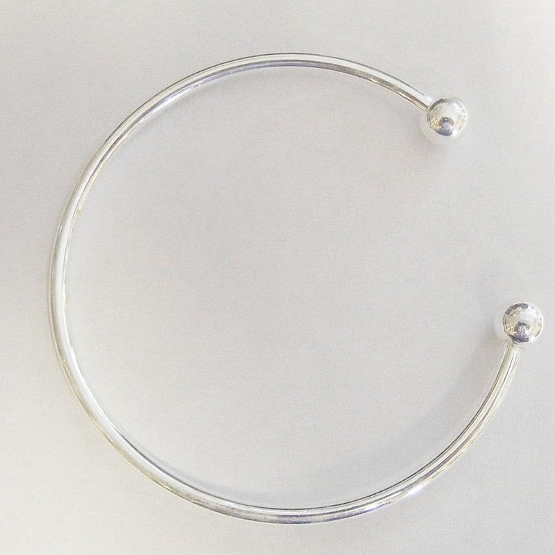 RUBYCA 20pcs White Silver Plated Bangle Bracelet Screw End Ball Cuff Charm Beads DIY Jewelry - Image 5